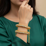 Gold Luxe Bangles | 24K Gold Plated | 2 Bangles(1Pair)