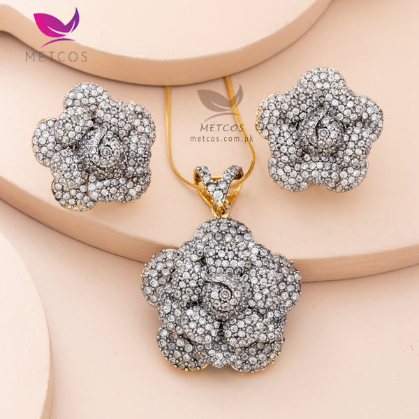 Sea Star Zirconia Set | 3 PC | 24k Gold Plated,  Real American Zircons.