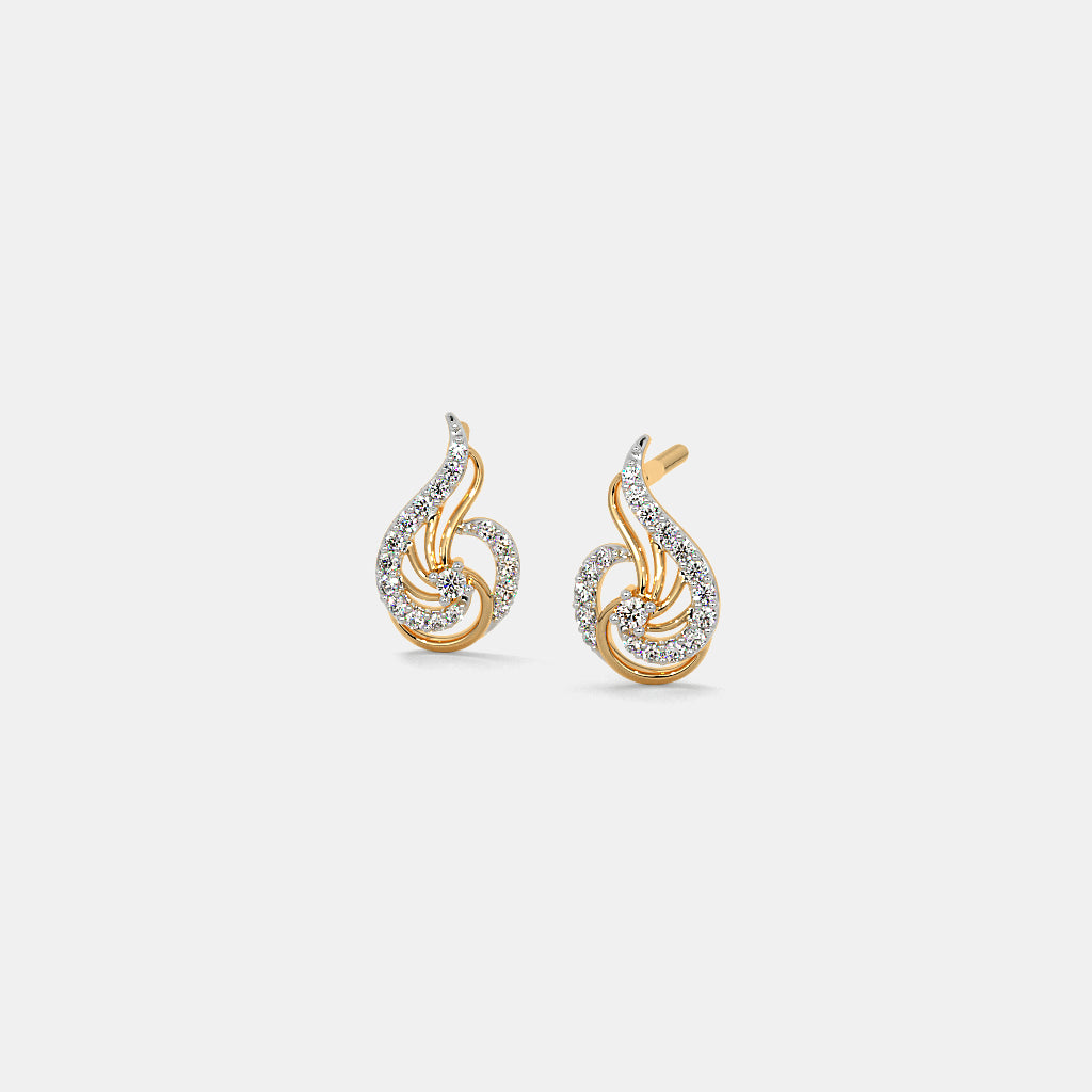 Burlington gold plated diamond-cut pendant and matching studs laid flat