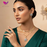 Sea Start Locket Set | 24K Gold Plated, Real American Zircons