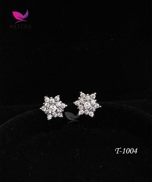 Star Diamond Cut Studs | 24K Gold Plated Diamond Cut