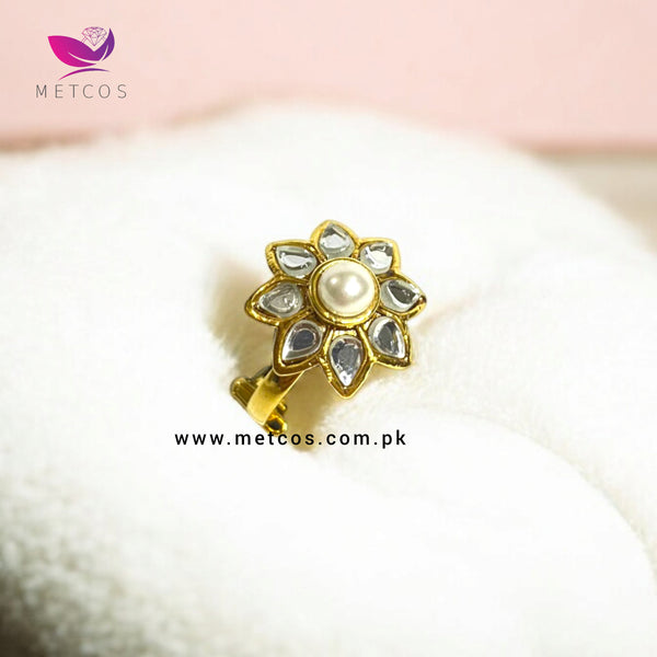 Pearl Kundan Ring