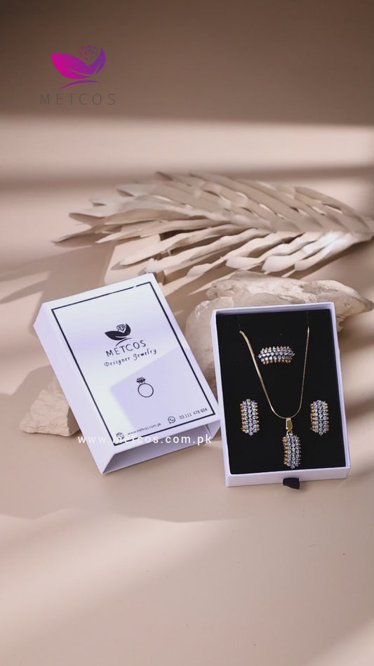 Diamond Shield Pendant Set