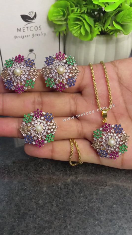 Rainbow Radiance Pendant Set